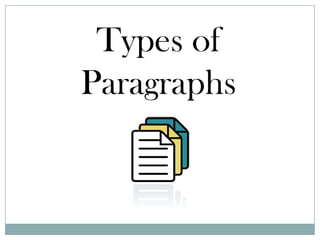 Types of
Paragraphs

 