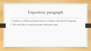 Types of paragraphs | PPTX