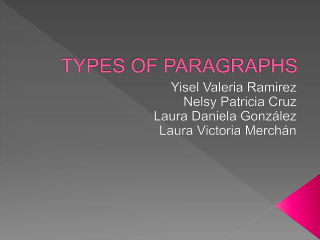Types Of Paragraphs