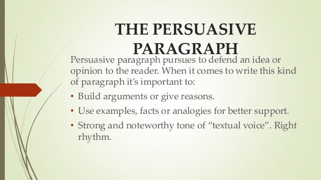 Types of paragraphs