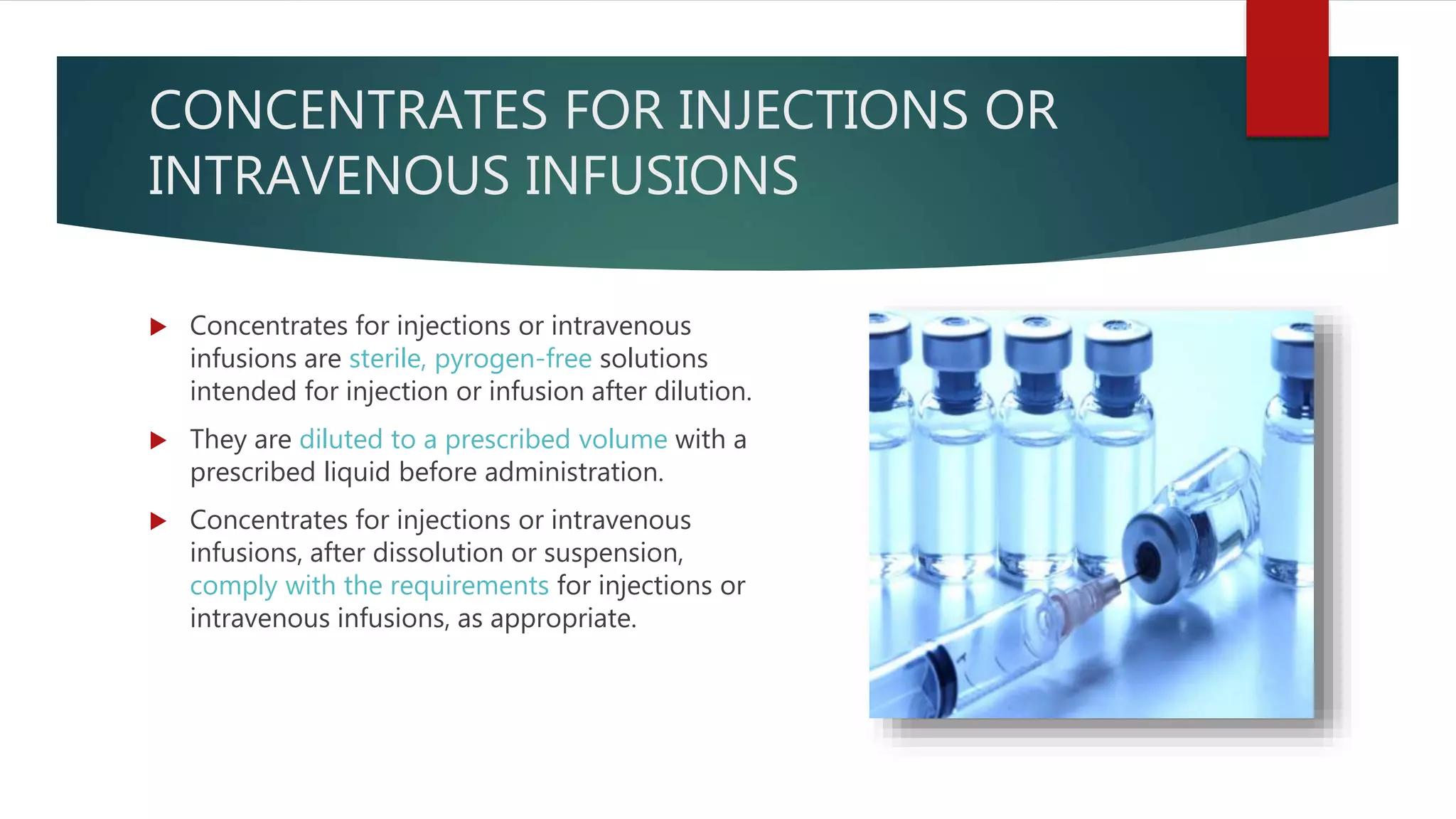 Types of parenteral formulations PPT