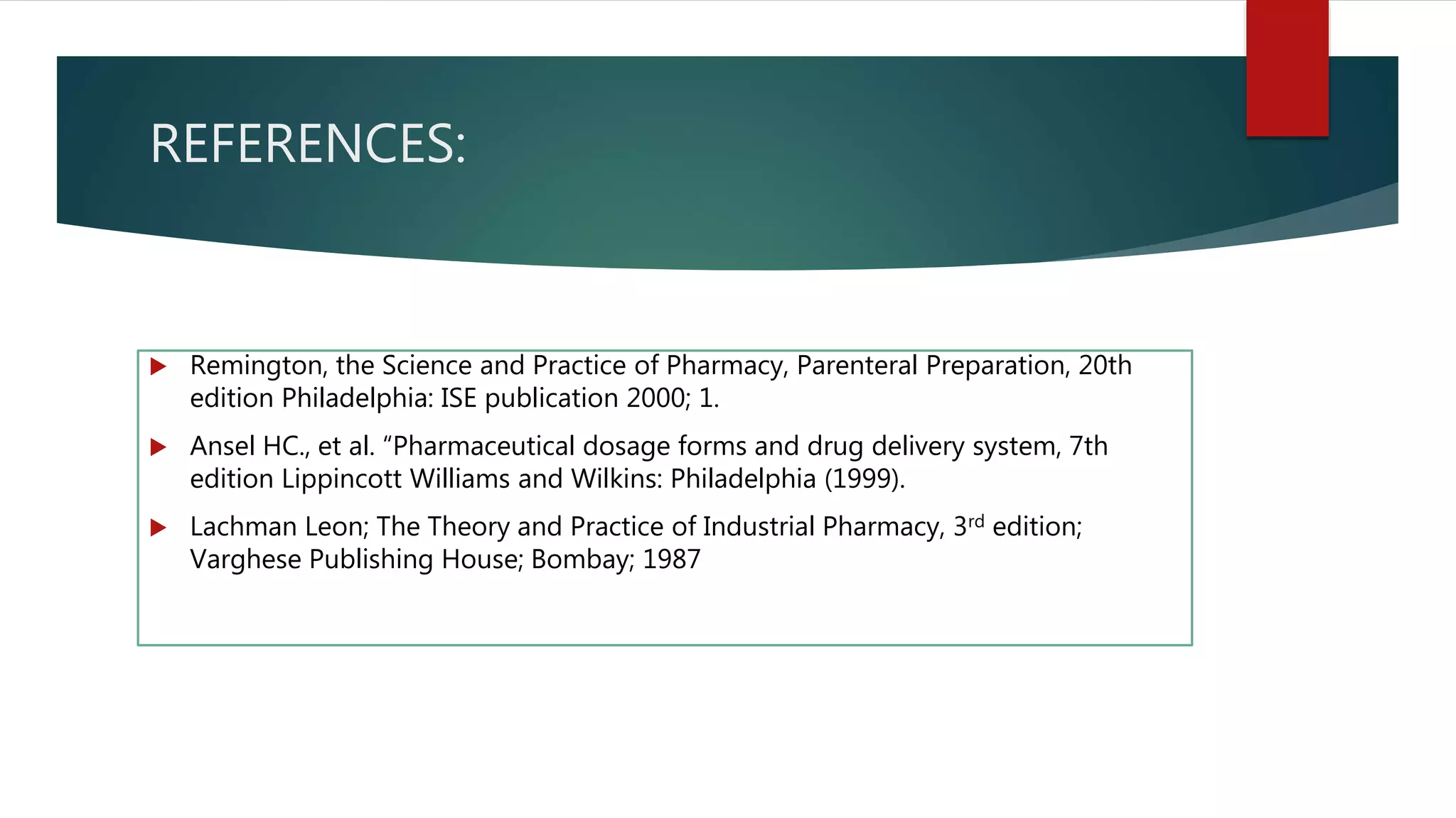 Types of parenteral formulations | PPTX