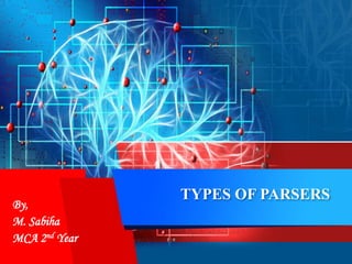 TYPES OF PARSERS
By,
M. Sabiha
MCA 2nd Year
 