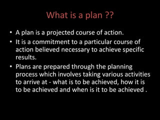 Types of Plans ( Management)