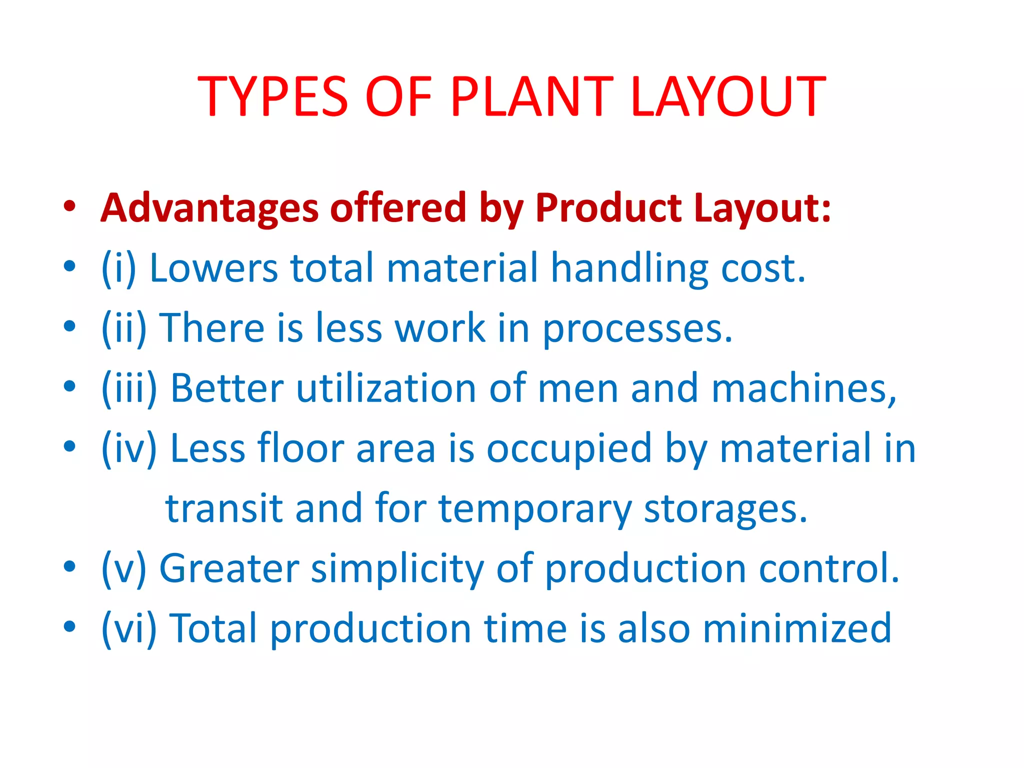 Types of plant layout PPT