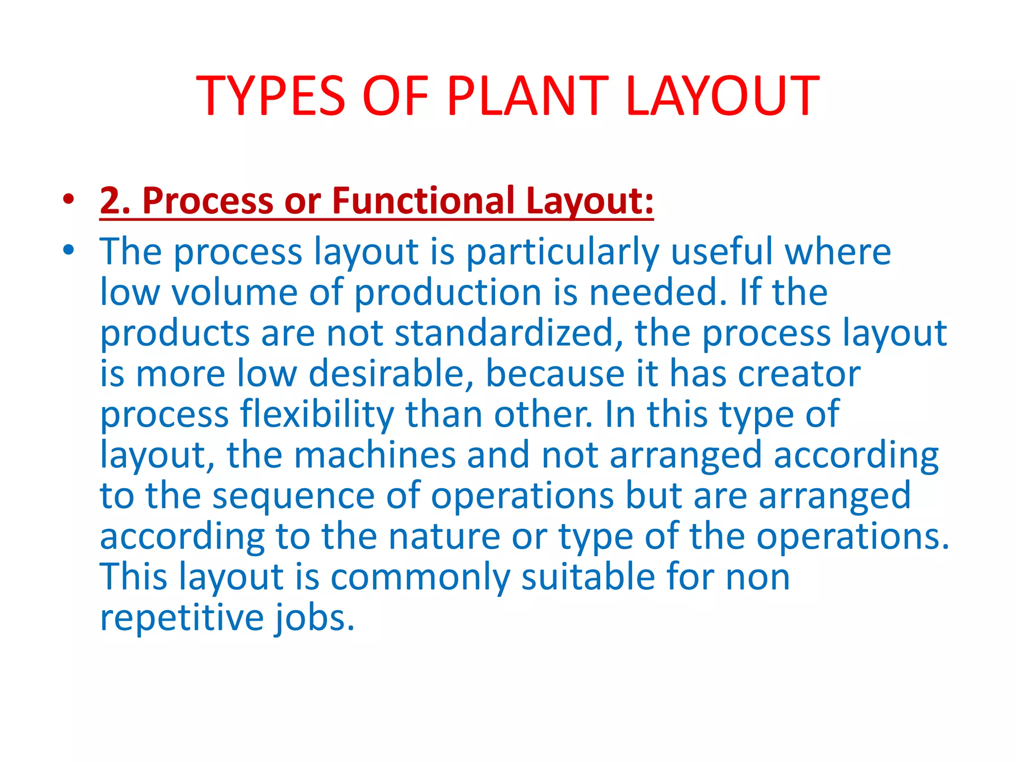 Types of plant layout PPT