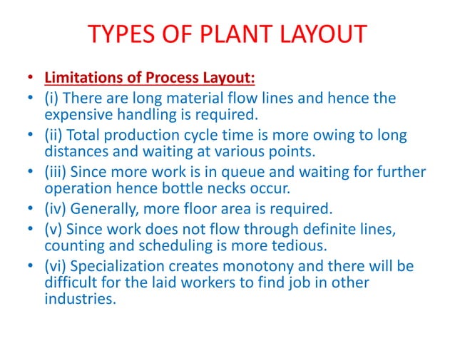 Types of plant layout