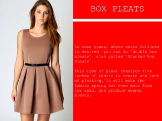 types of pleats for dresses