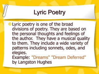 Typesof poetry.ppt