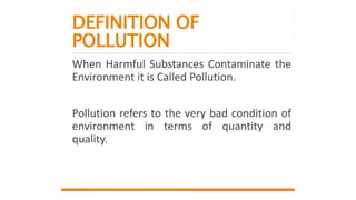 Different types of pollution: air, water, land | PPTX