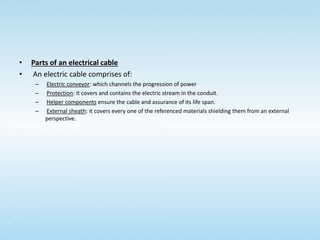 Parts of an electrical cable | PPTX