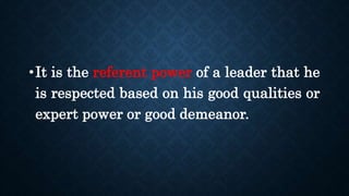Types of power in leadership | PPSX