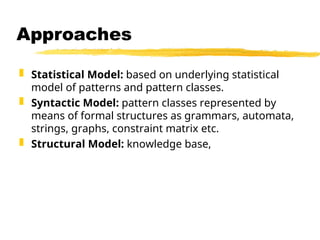 types of pattern recognition model lecture notes | PPT