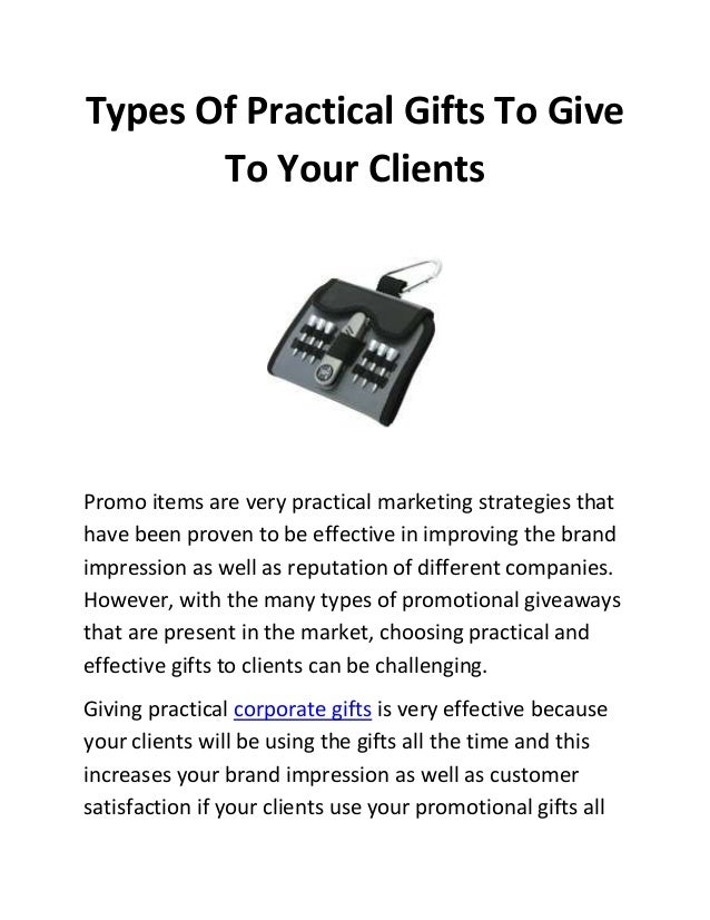 Types of practical gifts to give to your clients