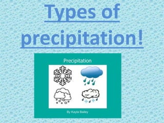 Types of
precipitation!
 