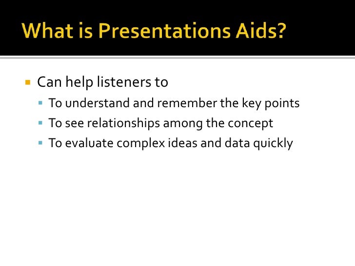 types of presentation aids presentation aids