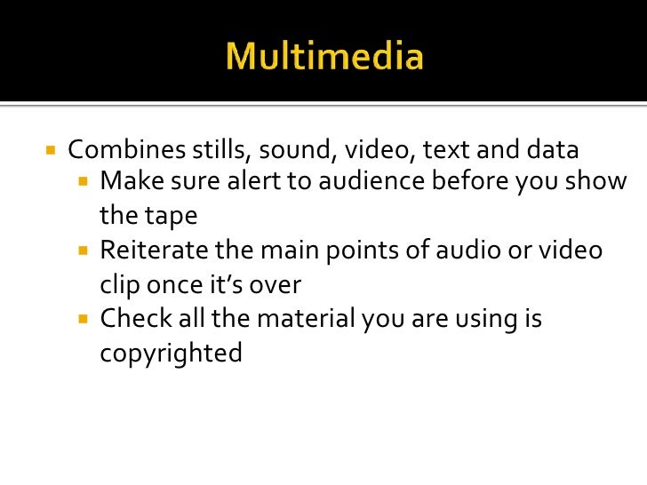 Types of presentation aids