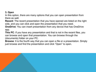 Types of presentation+file+home
