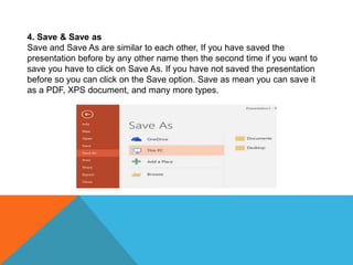 Types of presentation+file+home