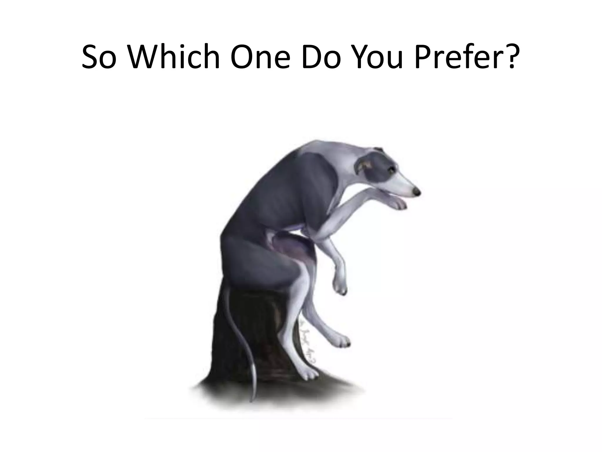 So Which One Do You Prefer?
 