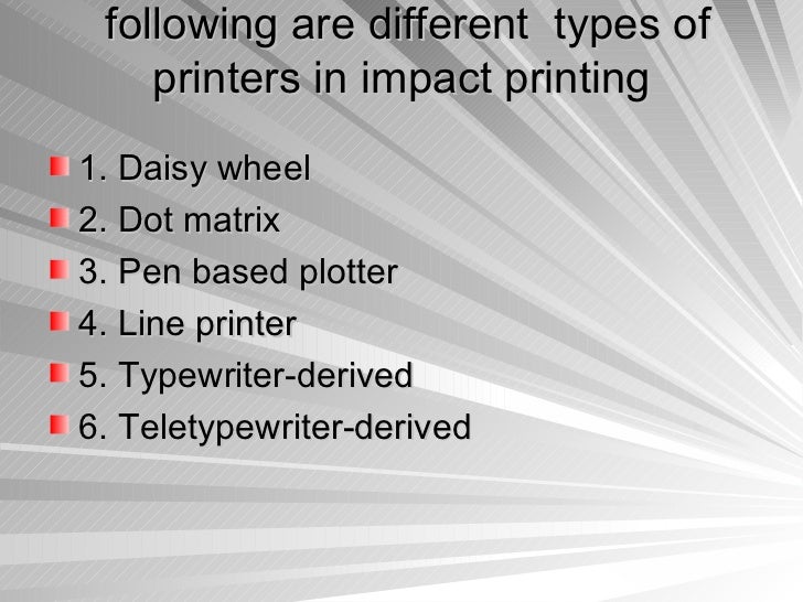 Types of printer