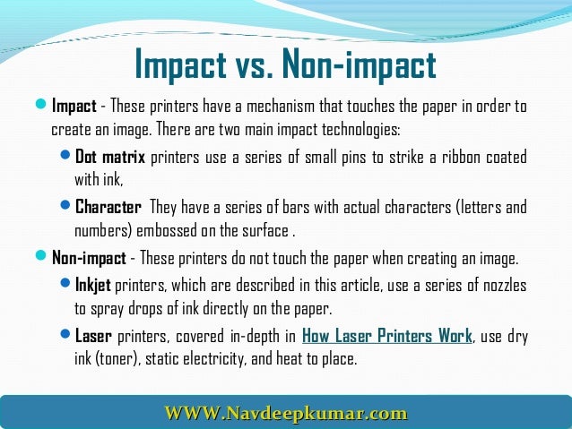 impact non impact printer