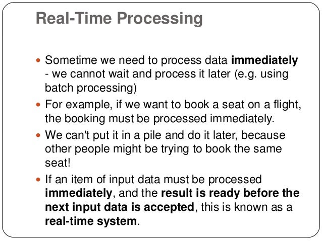 types of processing