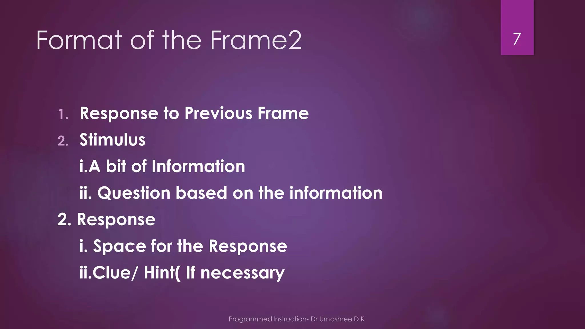Types of programmed instruction - Dr Umashree D K | PDF