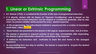 Types of programmed instruction - Dr Umashree D K | PPT