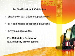 Types of program testings and errors | PPTX