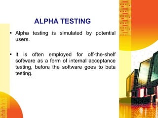 Types of program testings and errors | PPTX