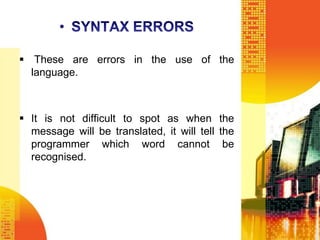 Types of program testings and errors | PPTX