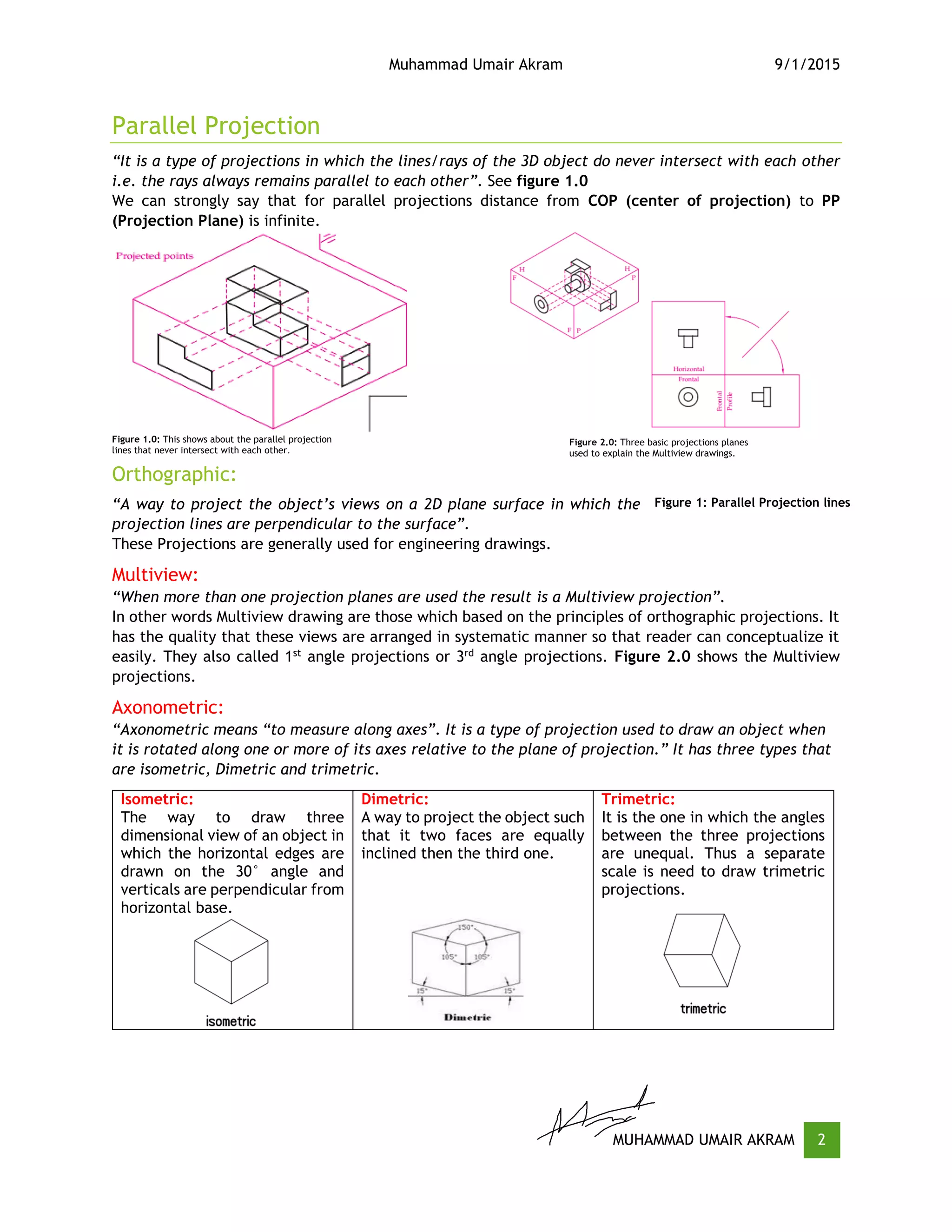 Types of projections | PDF | 3-D Graphics | Computer Software and ...