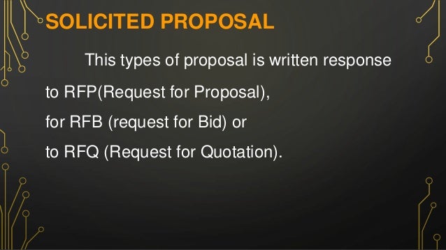 Types Of Proposal