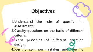 Types of Question. education. assessment. pptx | PPTX