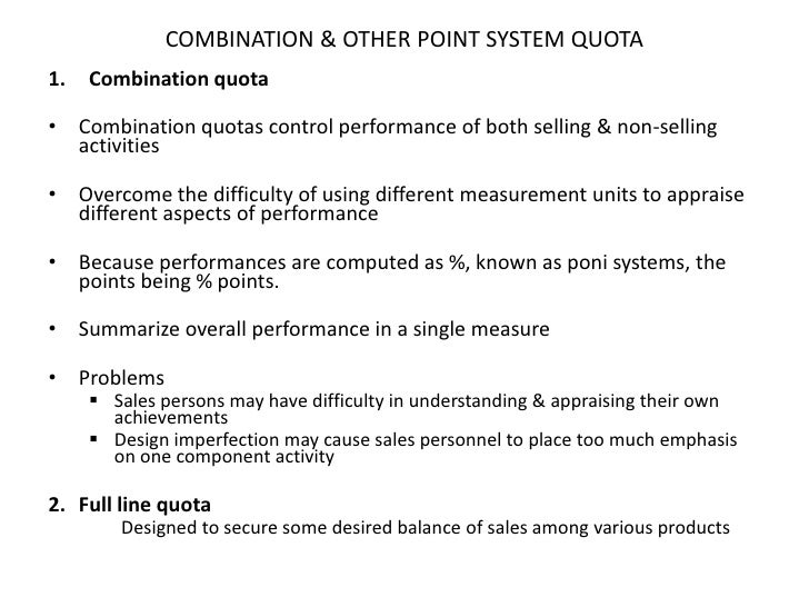Types Of Quotas