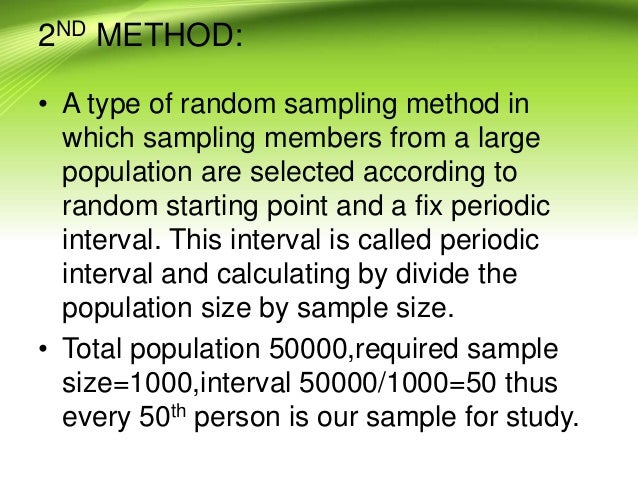 Types of random sampling