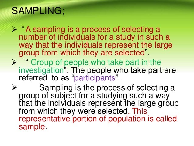 Types of random sampling