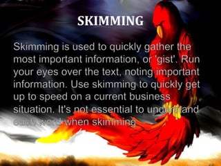 SKIMMING
 