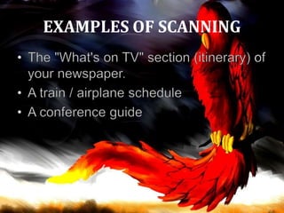 EXAMPLES OF SCANNING
 