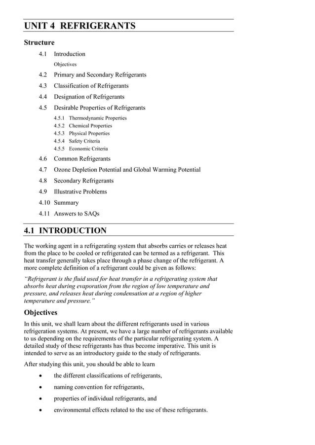 Types of Refrigerants