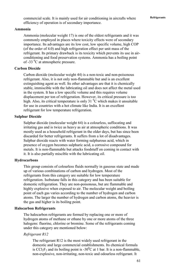 Types of Refrigerants