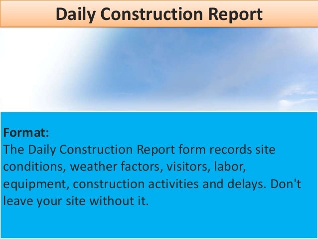 daily construction report form insaat mcpgroup co daily report for construction site