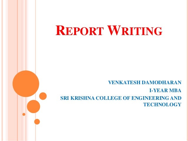 Different kinds of report writing