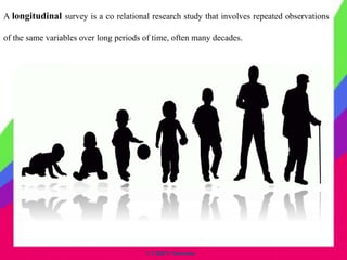 © CHIPS Networks
A longitudinal survey is a co relational research study that involves repeated observations
of the same variables over long periods of time, often many decades.
 