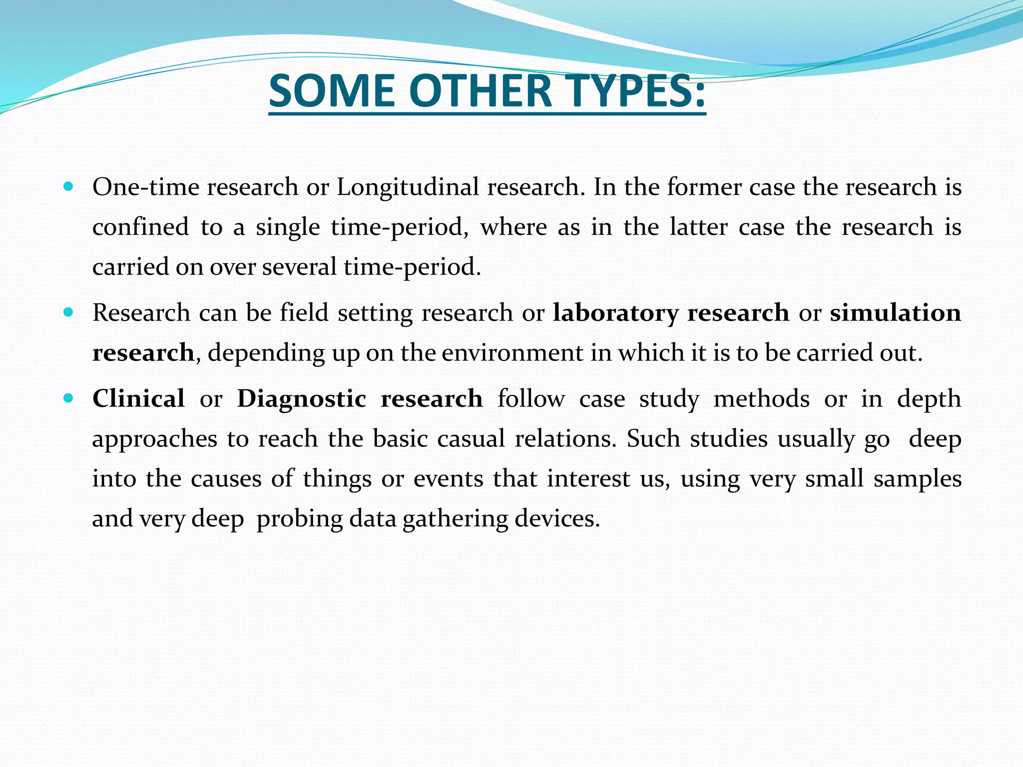 Types of research | PPTX