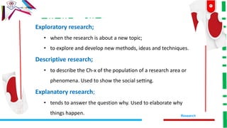 Types of research | PPTX