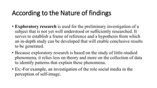 TYPES OF RESEARCH- types of research based on pupose | PPTX