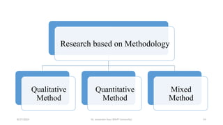 Research Method Classification Classification of Types of Research.pptx