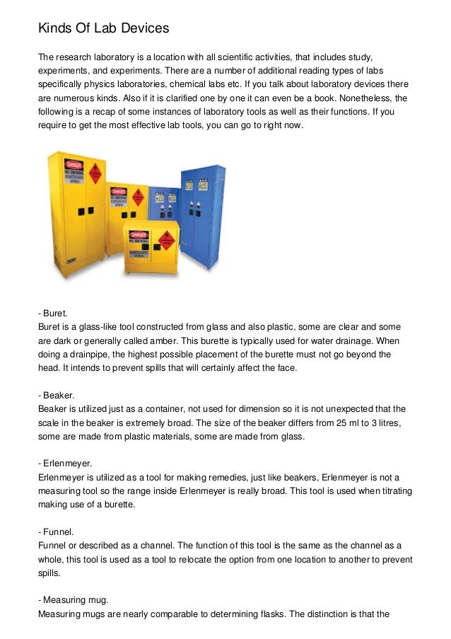Kinds Of Lab Devices
